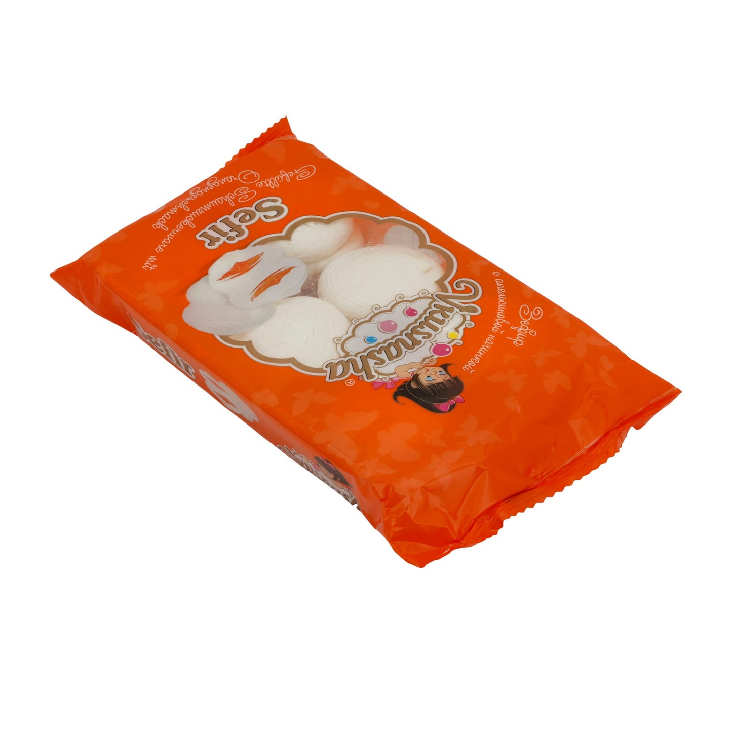 Sefir Vkusnasha | Schiuma zuccherata ripiena | Aroma d'arancia | 300 g