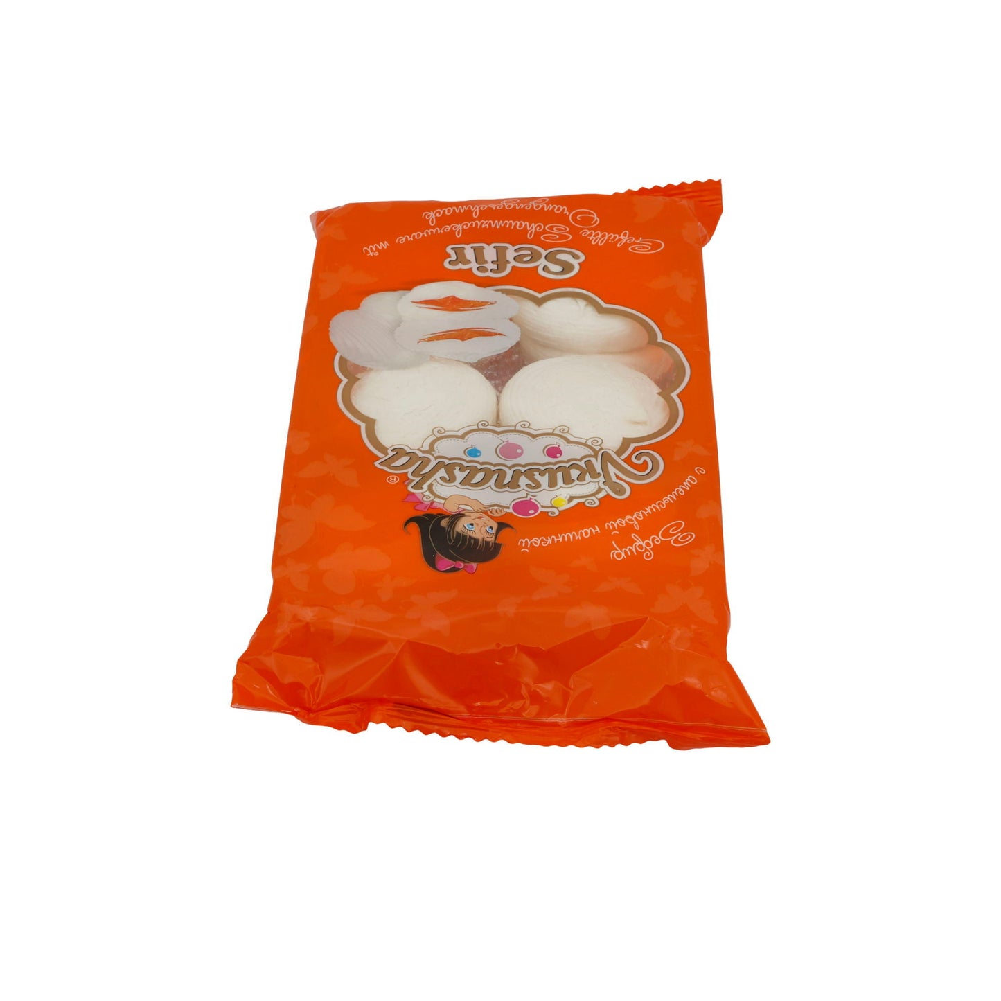 Sefir Vkusnasha | Schiuma zuccherata ripiena | Aroma d'arancia | 300 g