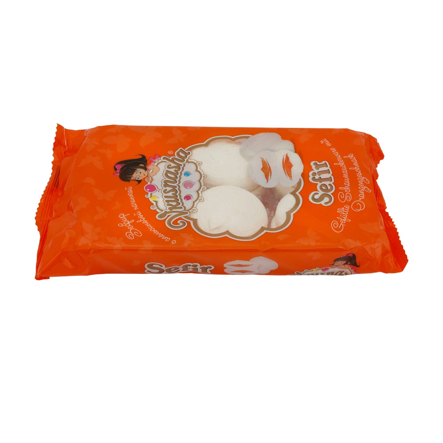 Sefir Vkusnasha | Schiuma zuccherata ripiena | Aroma d'arancia | 300 g