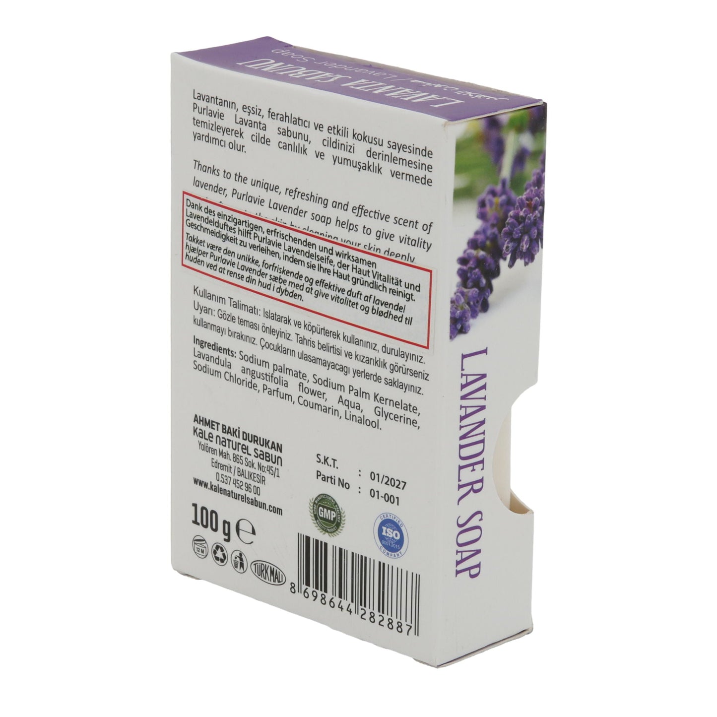 Seife Purlavie | Lavendelseife | Spendet Feuchtigkeit | 100 g - Taste Your World