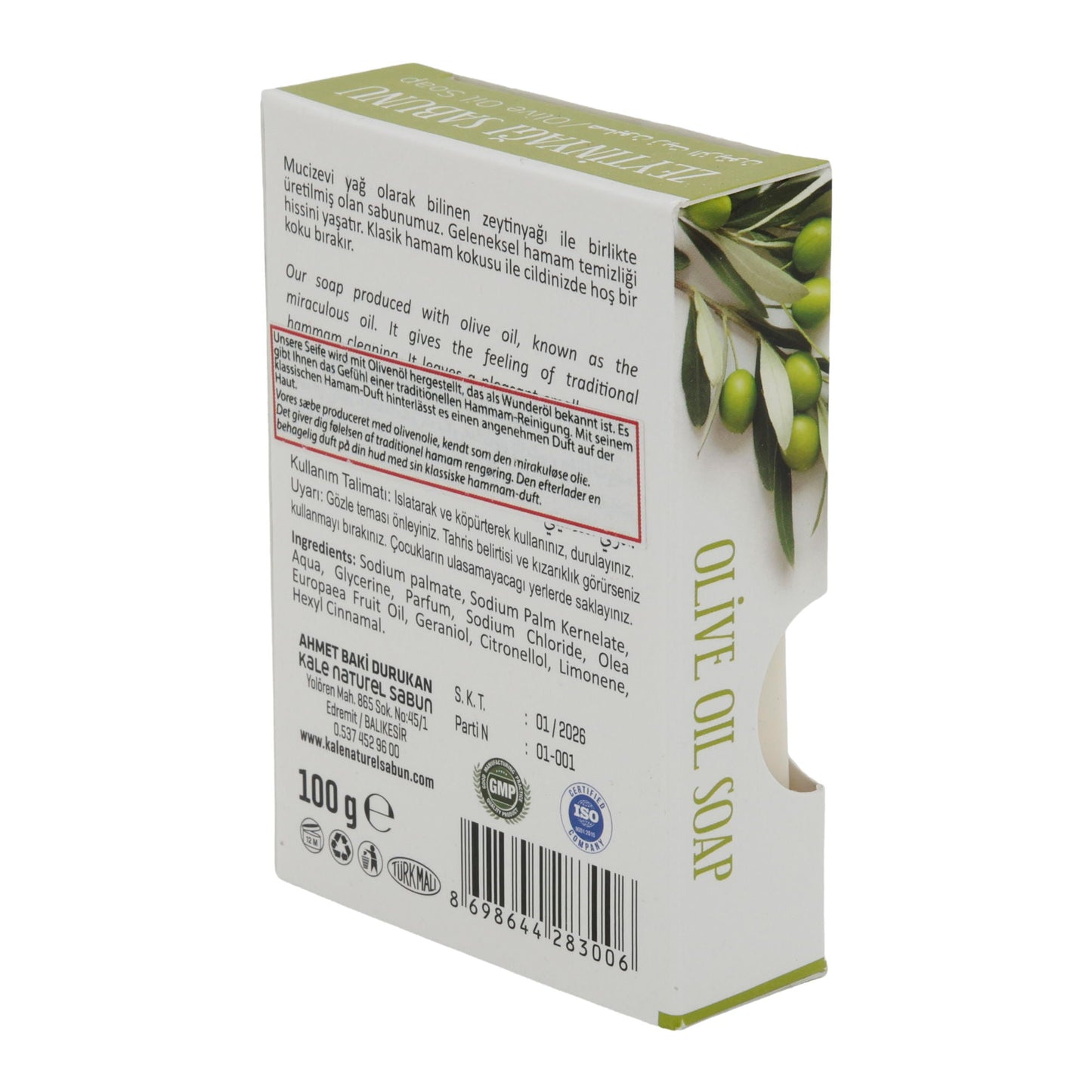 Sapone Purlavie | Sapone all'olio d'oliva | Idrata | 100 g