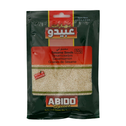 Sesam Abido | bianco | semi di sesamo di alta qualità dal Libano | 50 g