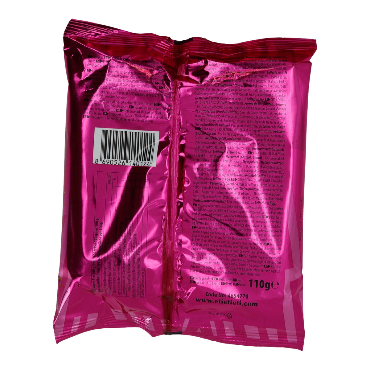 Sesam-Stick-Cracker Eti Crax Gong Sesam | Snack | aus der Türkei | 110 g Crax