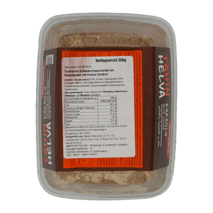 Pasta di sesamo Koska Tahin Helva con cacao | Dolce | Dolci tradizionali turchi | 350 g
