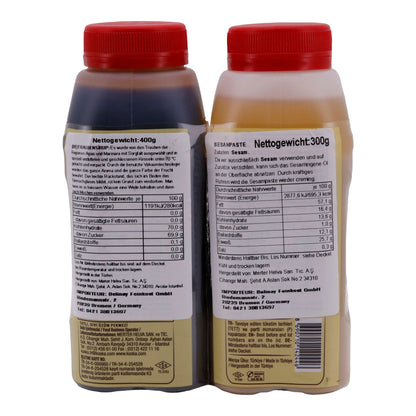 Sesampasta & Druivensiroop Koska | Tahin & Üzüm Pekmezi Set | Klassiekers van de Turkse keuken | 300 g & 400 g