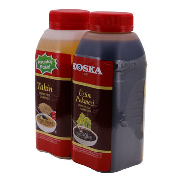 Sesampasta & Druivensiroop Koska | Tahin & Üzüm Pekmezi Set | Klassiekers van de Turkse keuken | 300 g & 400 g