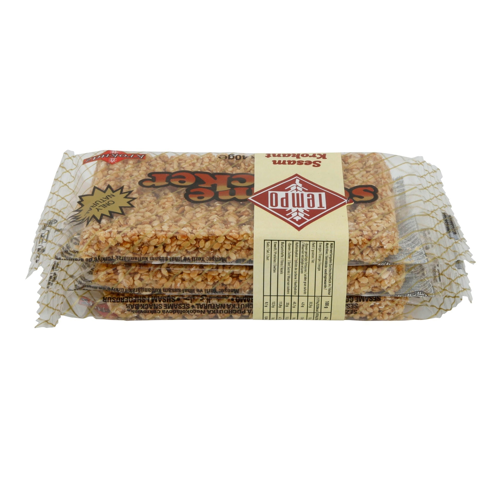 Sesamriegel Tempo | Sesam Krokant | Süß, 3 x 40g | 120g TEMPO