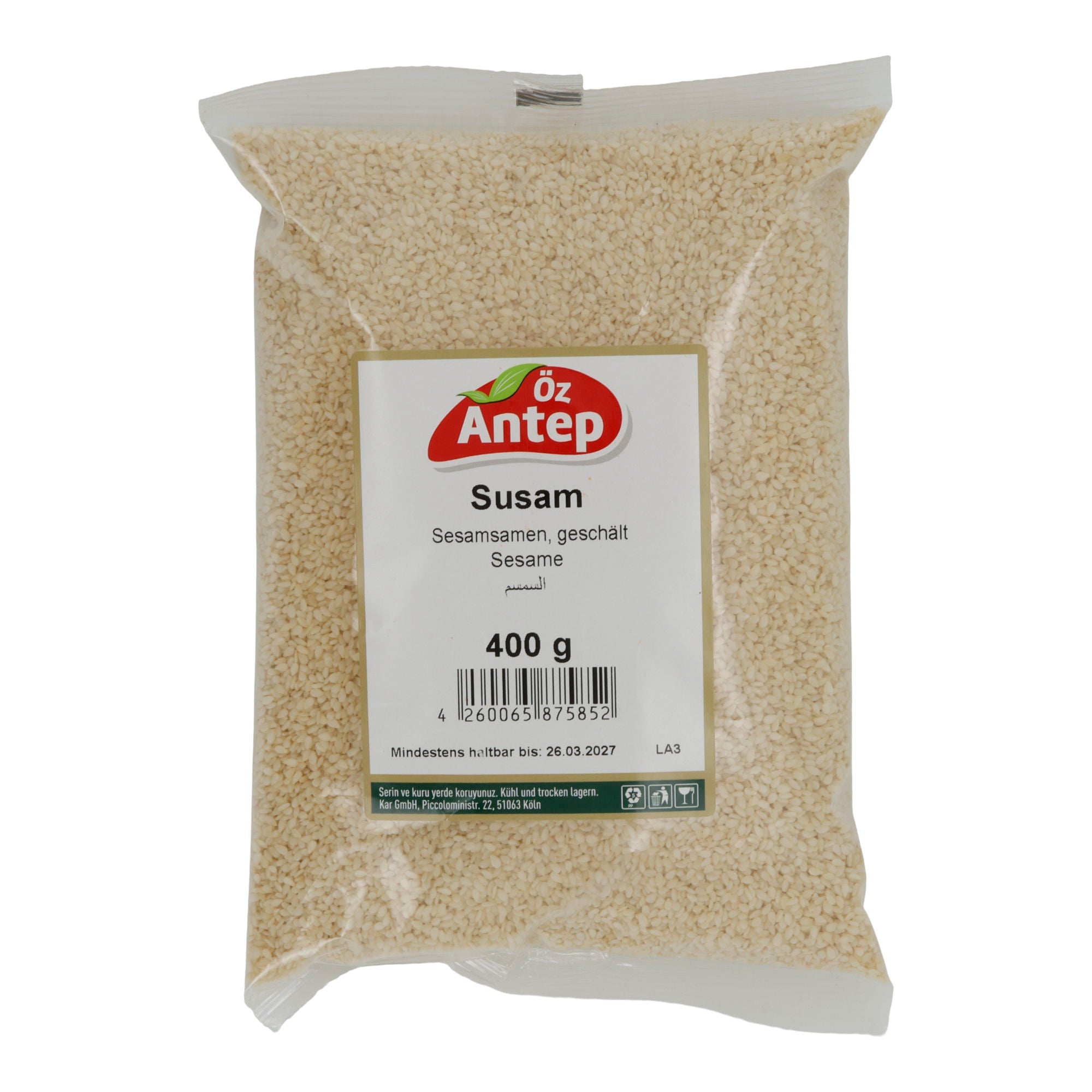 Sesamsamen Öz Antep Susam | Samen | Geschält | 400 g - Taste Your World