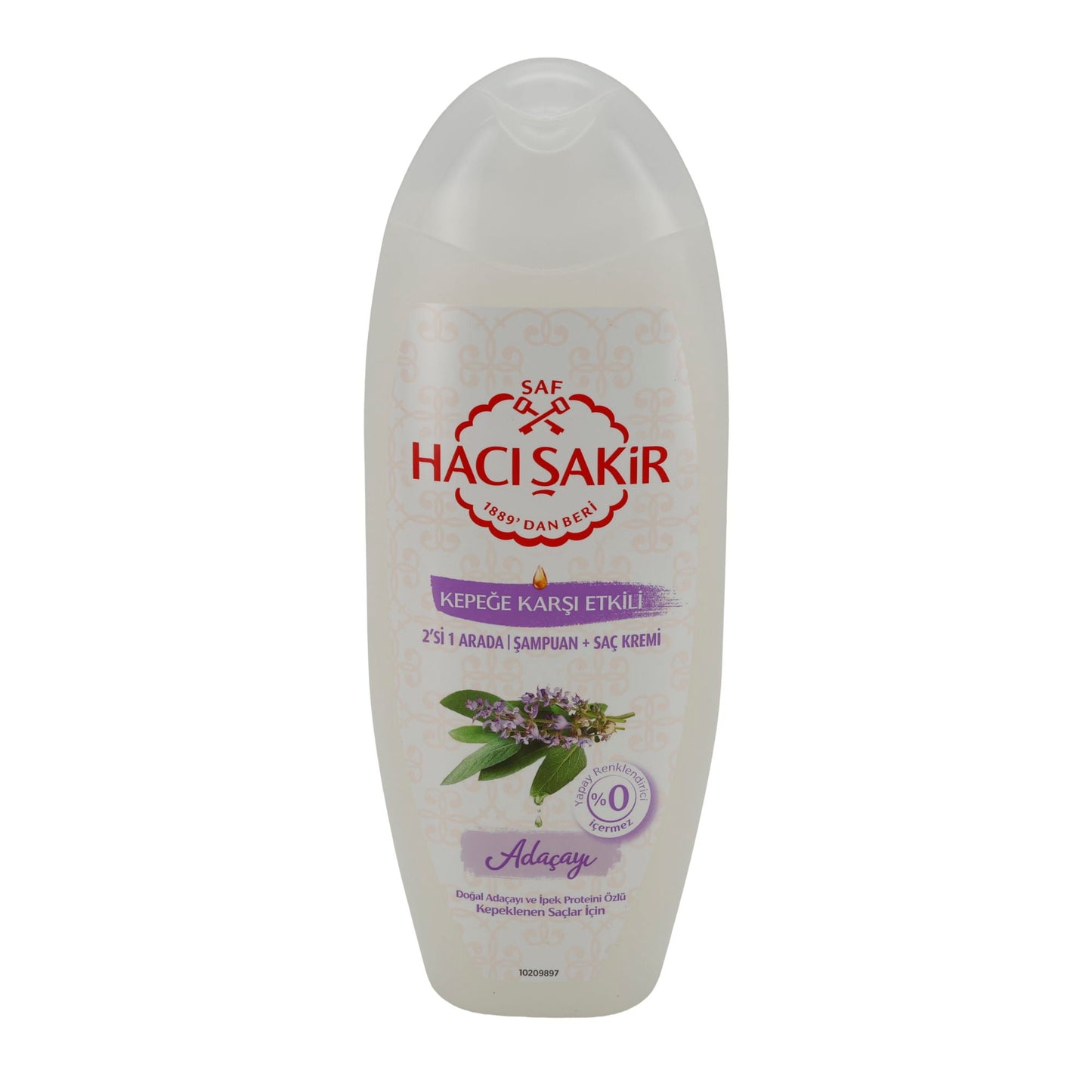 Shampoo Haci Şakir | mit Salbei | 2-in-1 gegen Schuppen | 500 ml