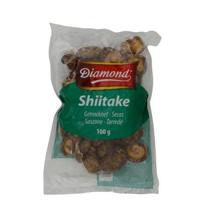 Shiitake Pilze Diamond | Getrocknet | Intensives Aroma, asiatische Küche | 100 g DIAMOND