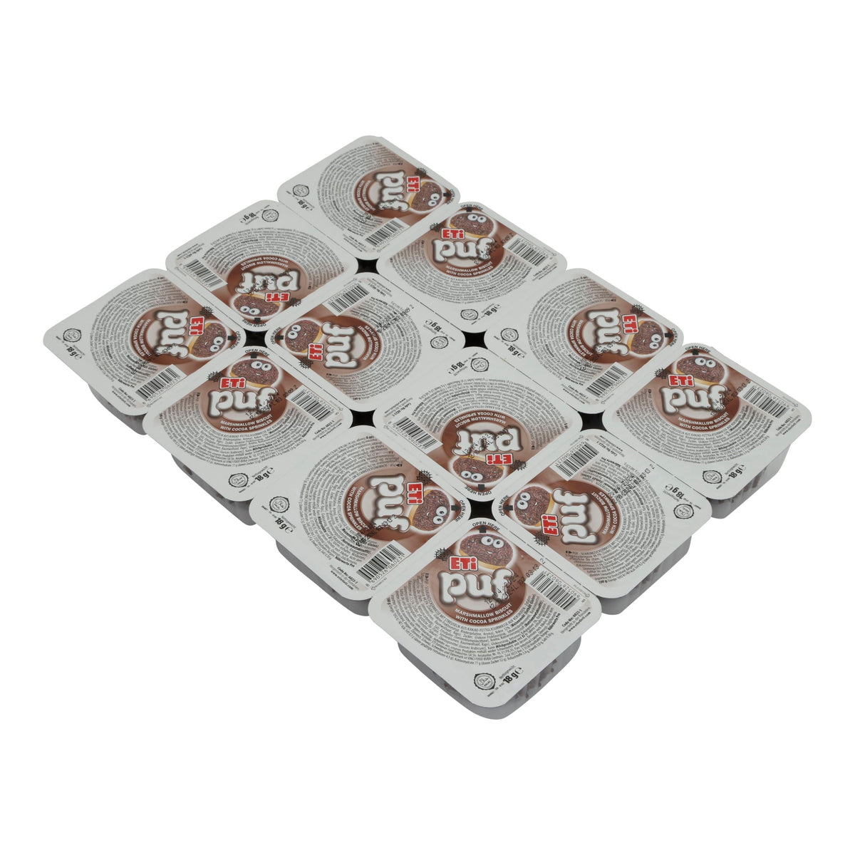 Snack ETI Puf | Gebäck | mit Keksbasis und Kakaofüllung | 216 g ETI