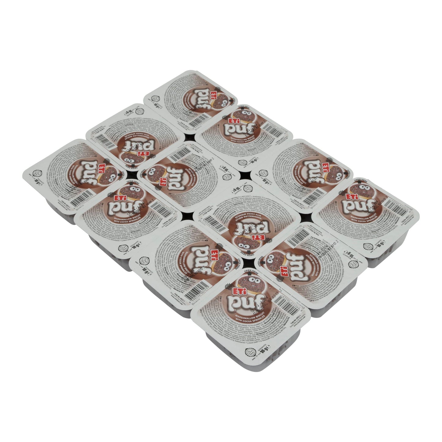 Snack ETI Puf | Gebäck | mit Keksbasis und Kakaofüllung | 216 g ETI