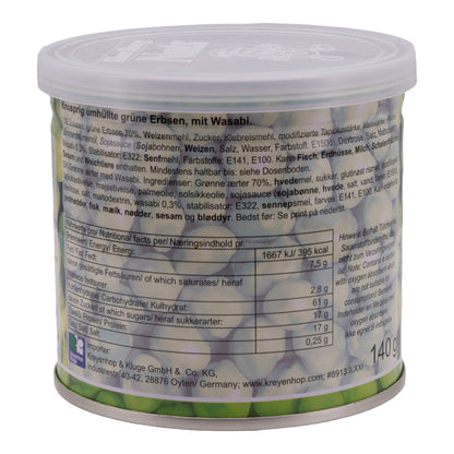 Snack Khao Shong | Wasabi Grüne Erbsen | Knusprig, würzig | 140 g