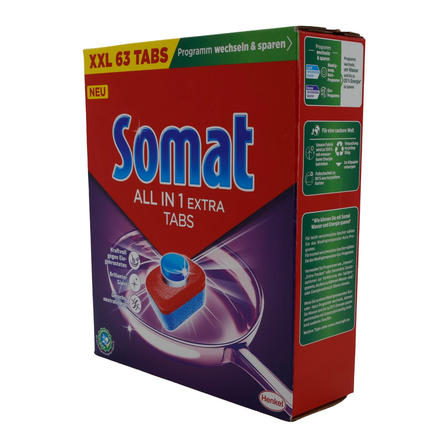 Somat Spülmaschinentabs | All in 1 Extra | 63 Tabs | 1,045 kg