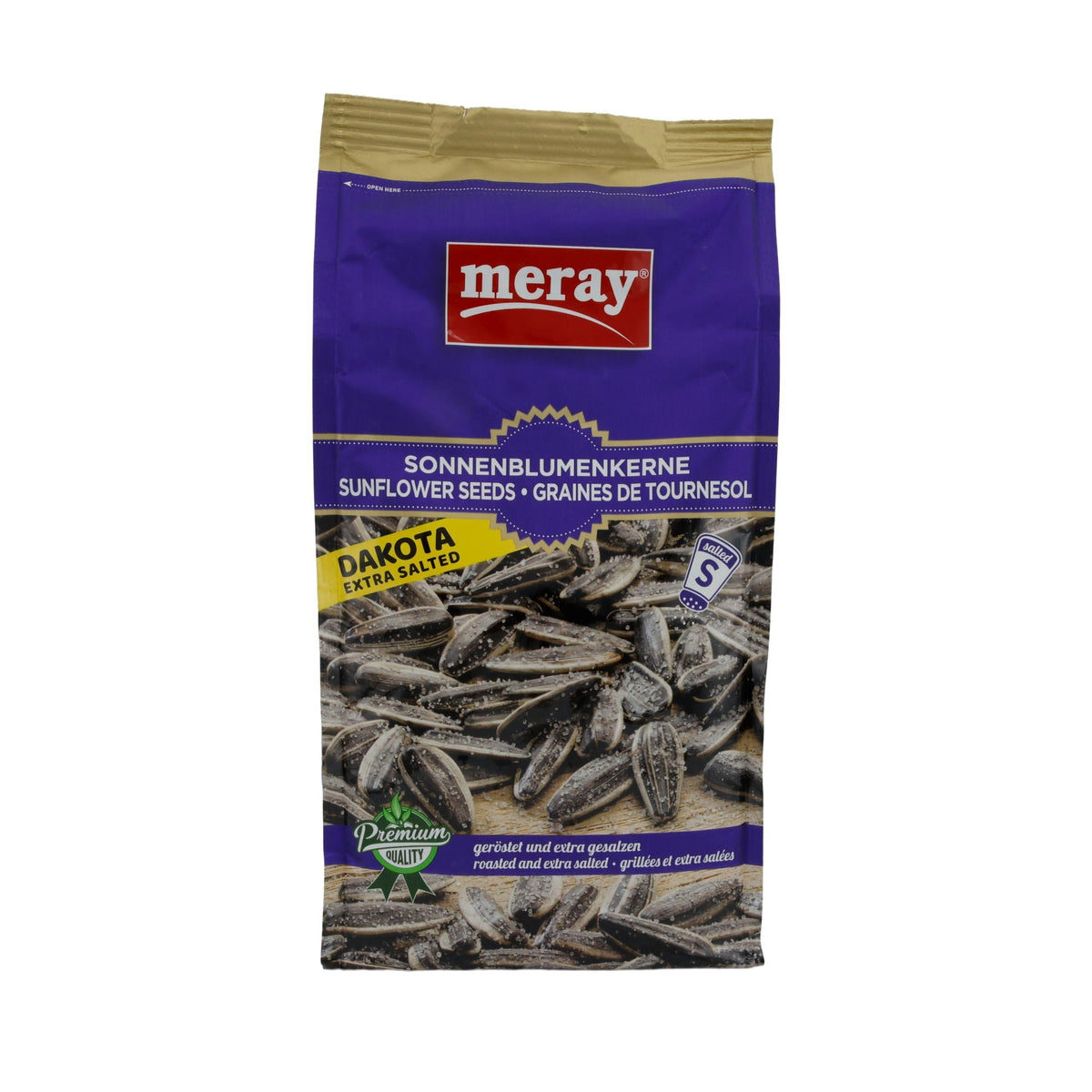 Sonnenblumenkerne Dakota Premium Meray | Extra Salted | Geröstet & gesalzen | 250 g Packung