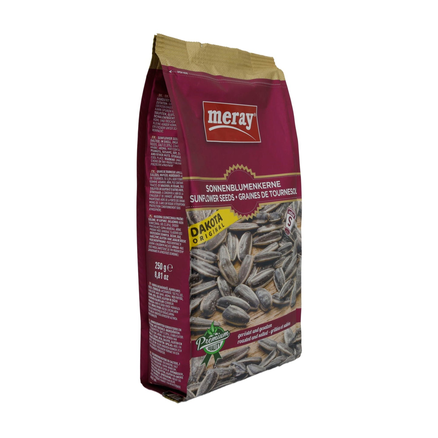 Sonnenblumenkerne Meray | Dakota Original | Geröstet und gesalzen | Premium Qualität 250g