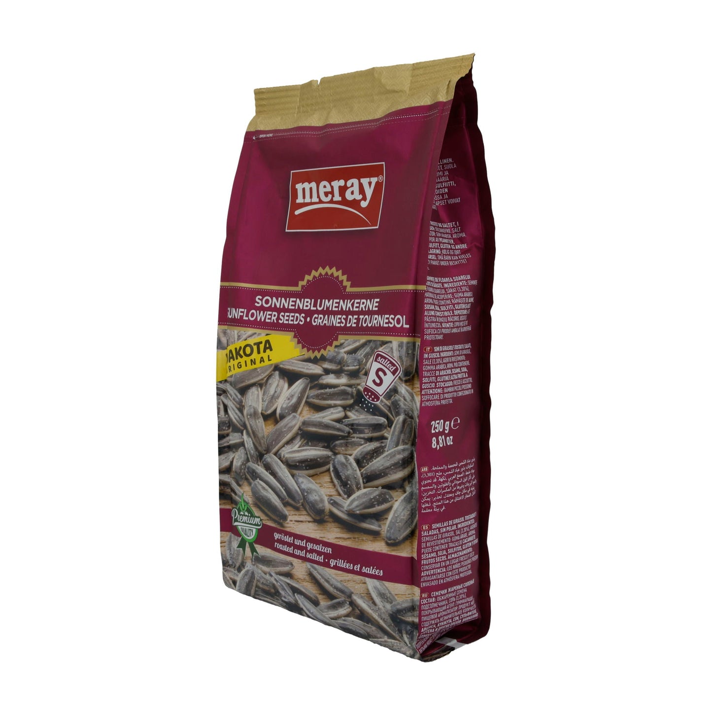 Sonnenblumenkerne Meray | Dakota Original | Geröstet und gesalzen | Premium Qualität 250g