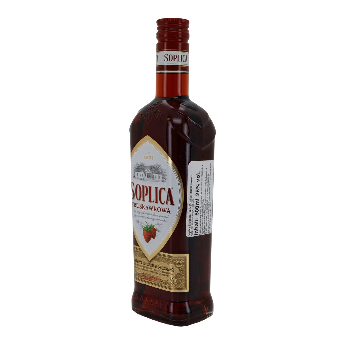 Soplica Truskawkowa | Erdbeerlikör | Fruchtig & mild | 28 % vol | 500 ml PL