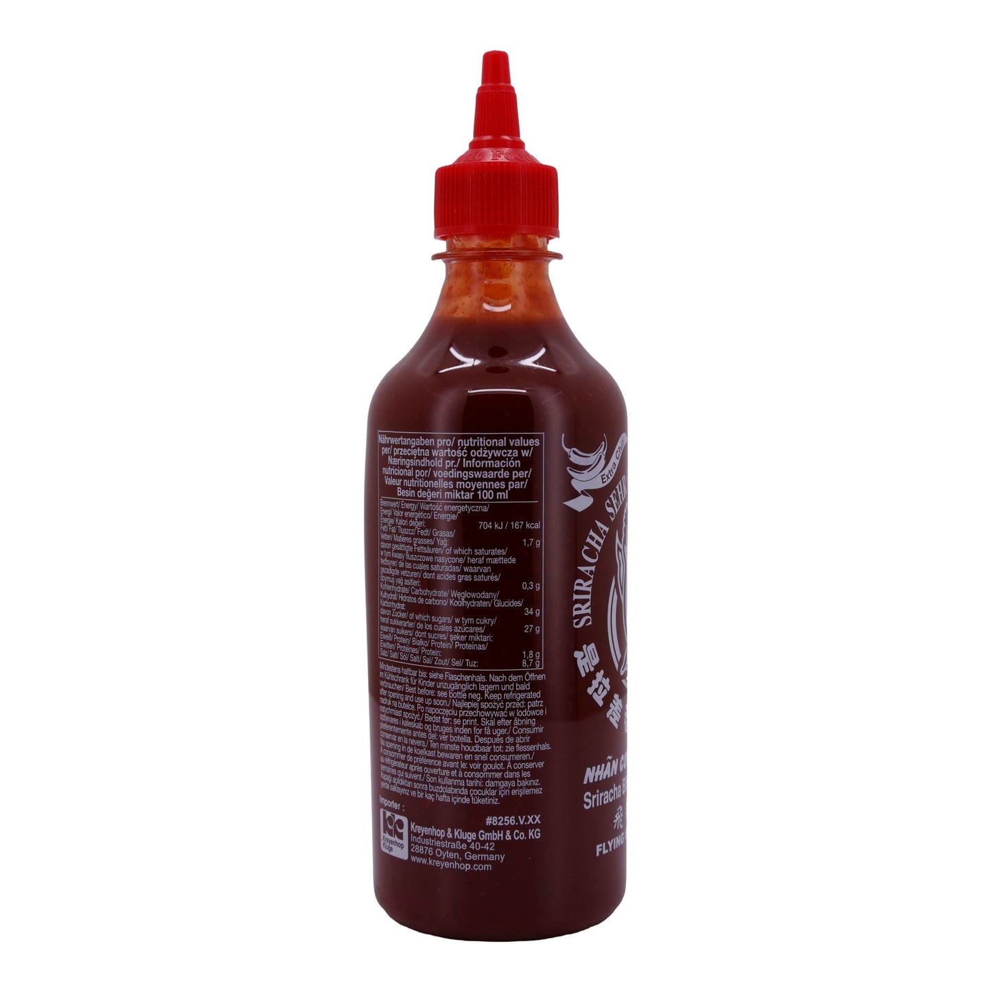 Sriracha Chilisauce Extra Scharf Flying Goose | Intensiver Geschmack für scharfe Gerichte | 455 ml