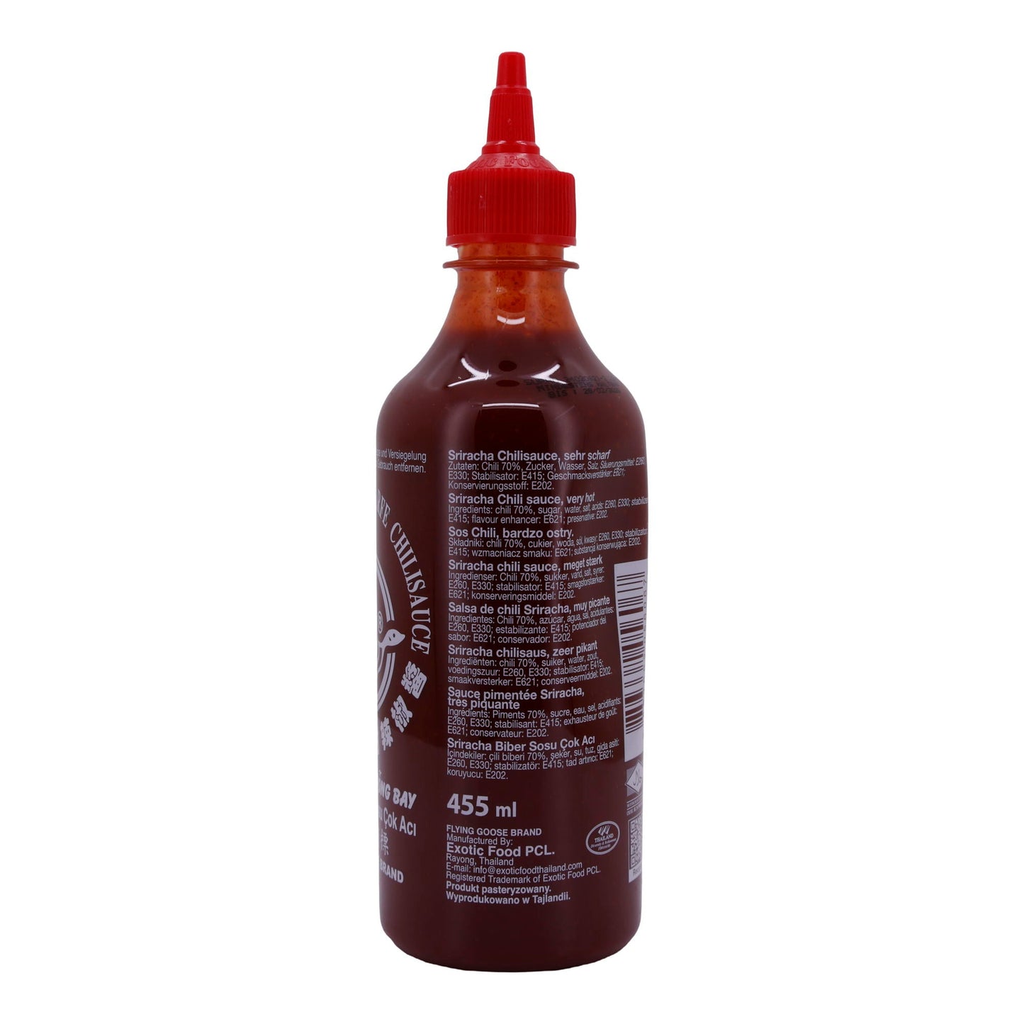 Sriracha Chilisauce Extra Scharf Flying Goose | Intensiver Geschmack für scharfe Gerichte | 455 ml