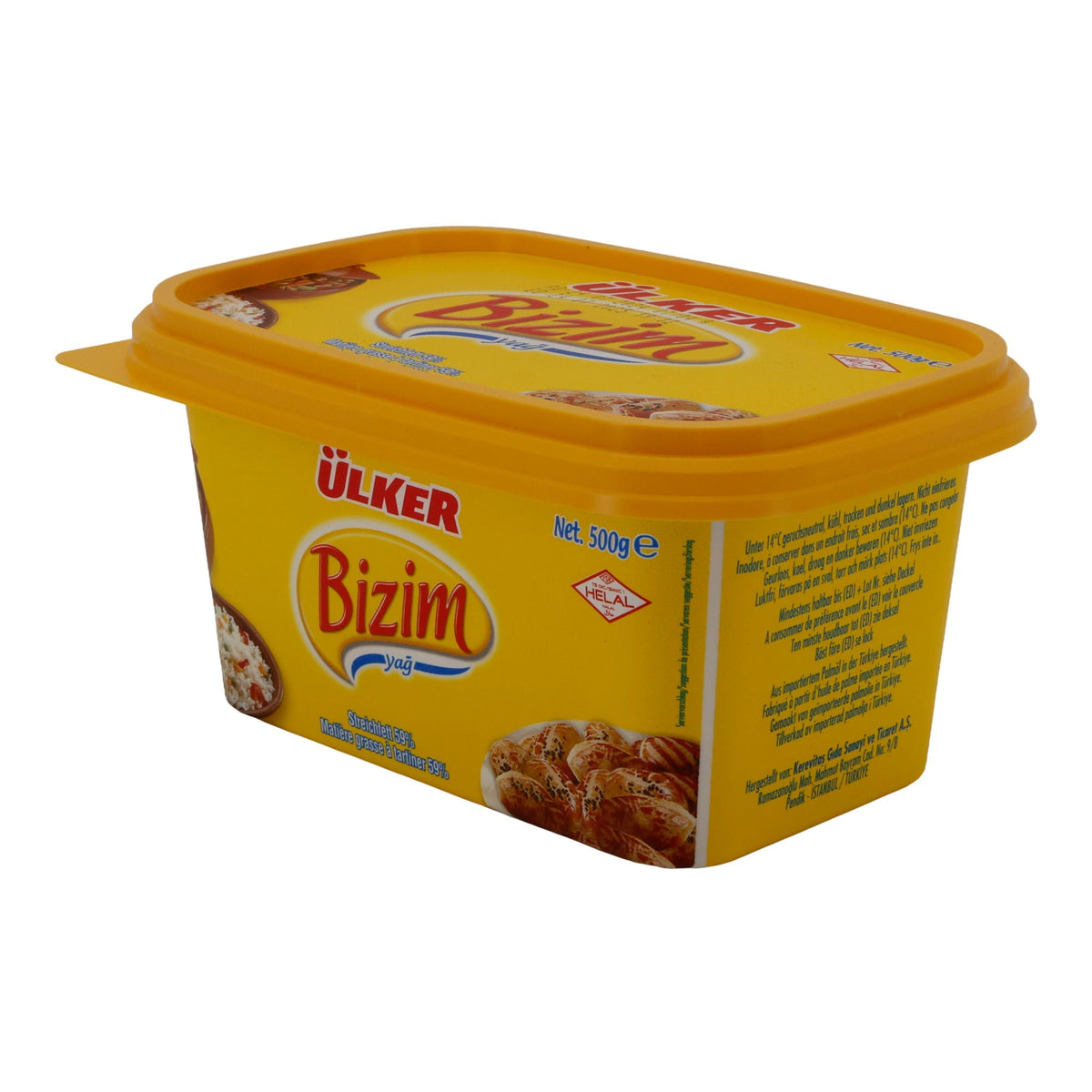 Streichfett Ülker Bizim Yağ | Pflanzenfett | Vielseitig einsetzbar für Kochen, Braten & Backen | 500 g UELKER