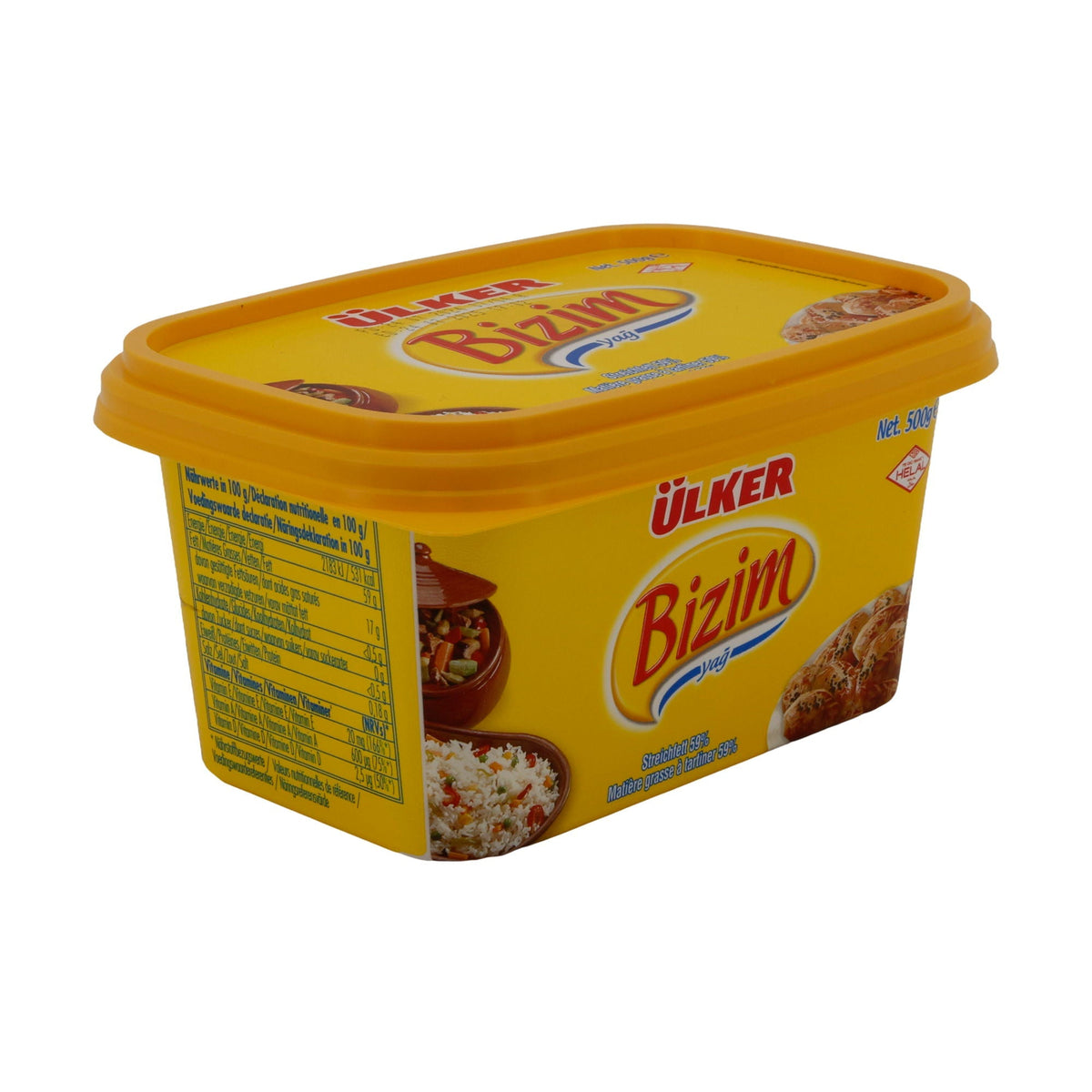 Streichfett Ülker Bizim Yağ | Pflanzenfett | Vielseitig einsetzbar für Kochen, Braten & Backen | 500 g UELKER