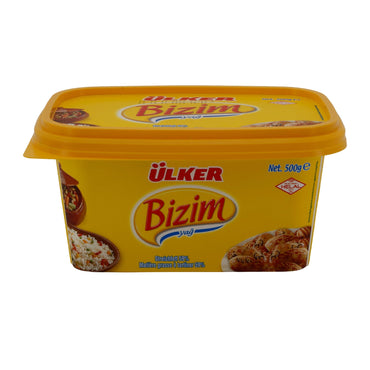 Streichfett Ülker Bizim Yağ | Pflanzenfett | Vielseitig einsetzbar für Kochen, Braten & Backen | 500 g UELKER