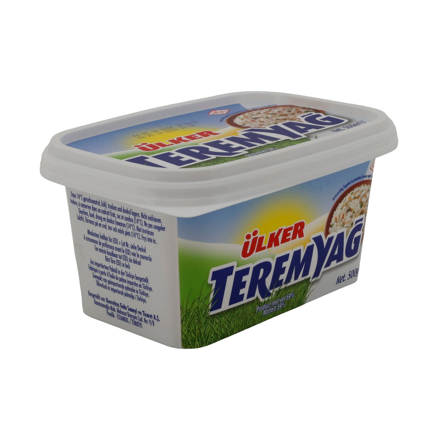 Streichfett Ülker Teremyağ | Pflanzenfett | Vielseitiges Streichfett für Brot | 500 g