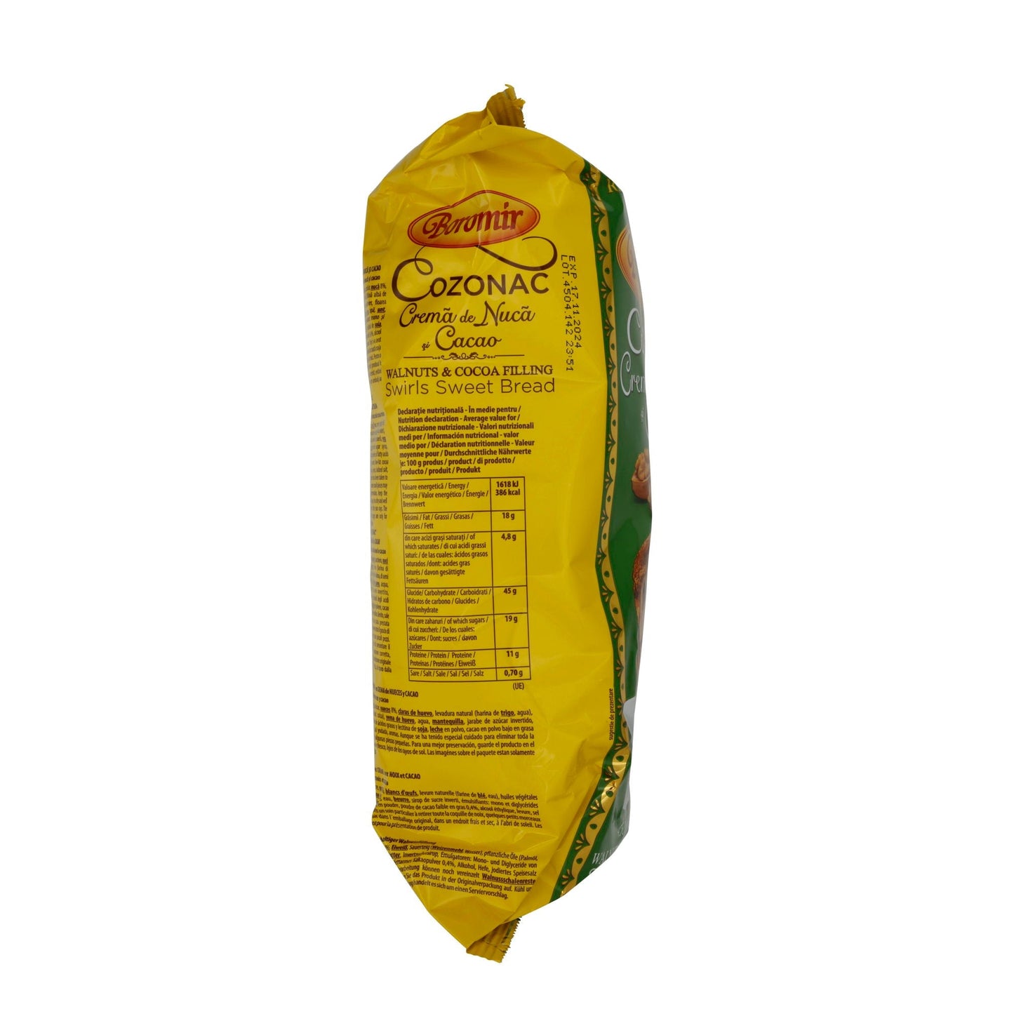 Süßes Brot Boromir | Cozonac Nuca și Cacao | Gefüllt mit Walnuss und Kakao | 450g BOROMIR