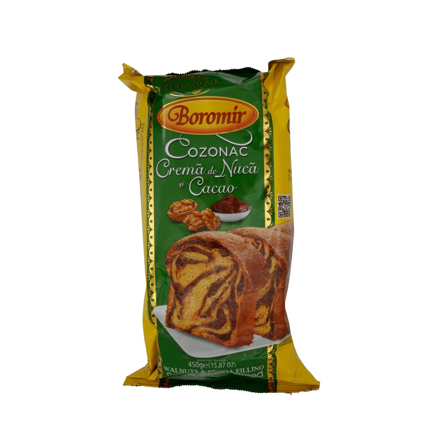 Süßes Brot Boromir | Cozonac Nuca și Cacao | Gefüllt mit Walnuss und Kakao | 450g BOROMIR