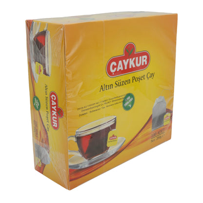 Tee Çaykur | Altın Süzen Poşet Çay | Traditioneller türkischer Schwarztee, 100 Teebeutel | 200 g