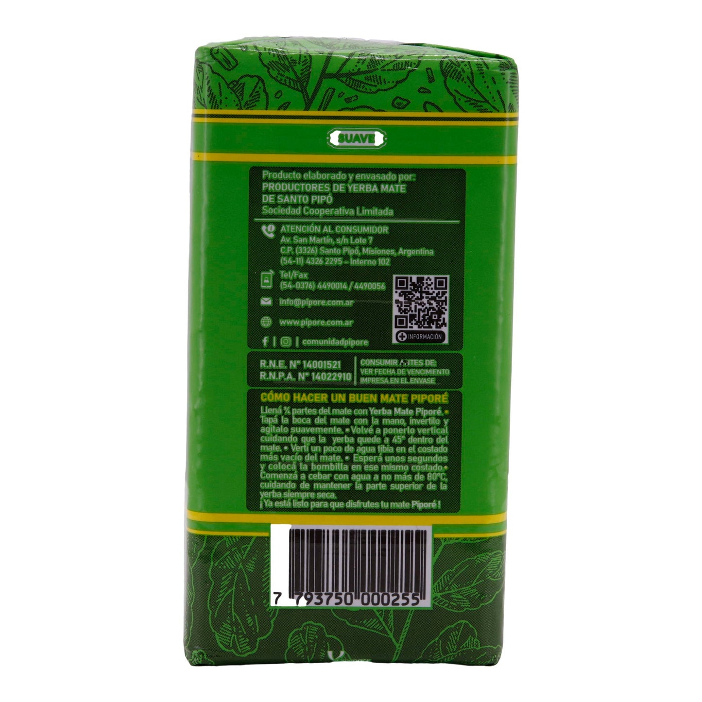 Tee Piporé | Yerba Mate Suave | Milde Yerba Mate für sanften Genuss | 250 g