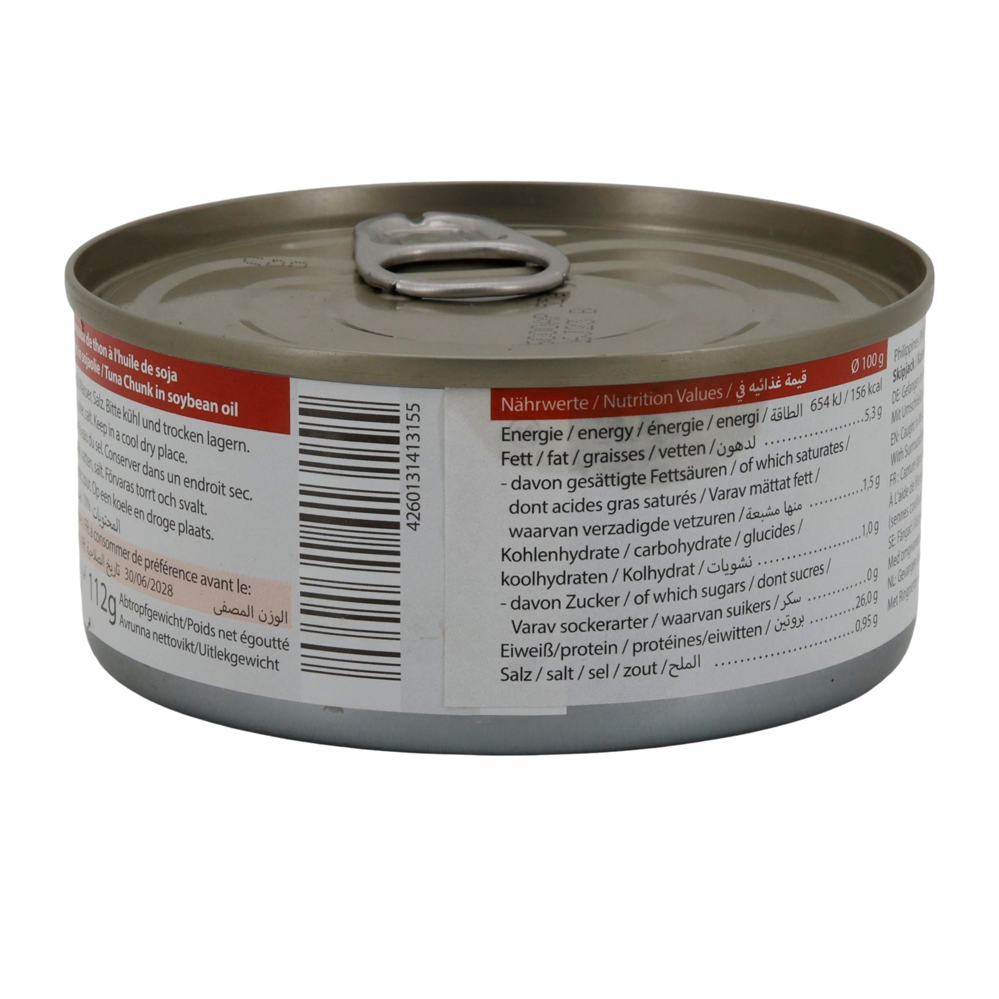 Thunfisch Tayba | Fisch | Stücke in Sojaöl | 160 g Dose (Abtropfgewicht 112 g) - Taste Your World