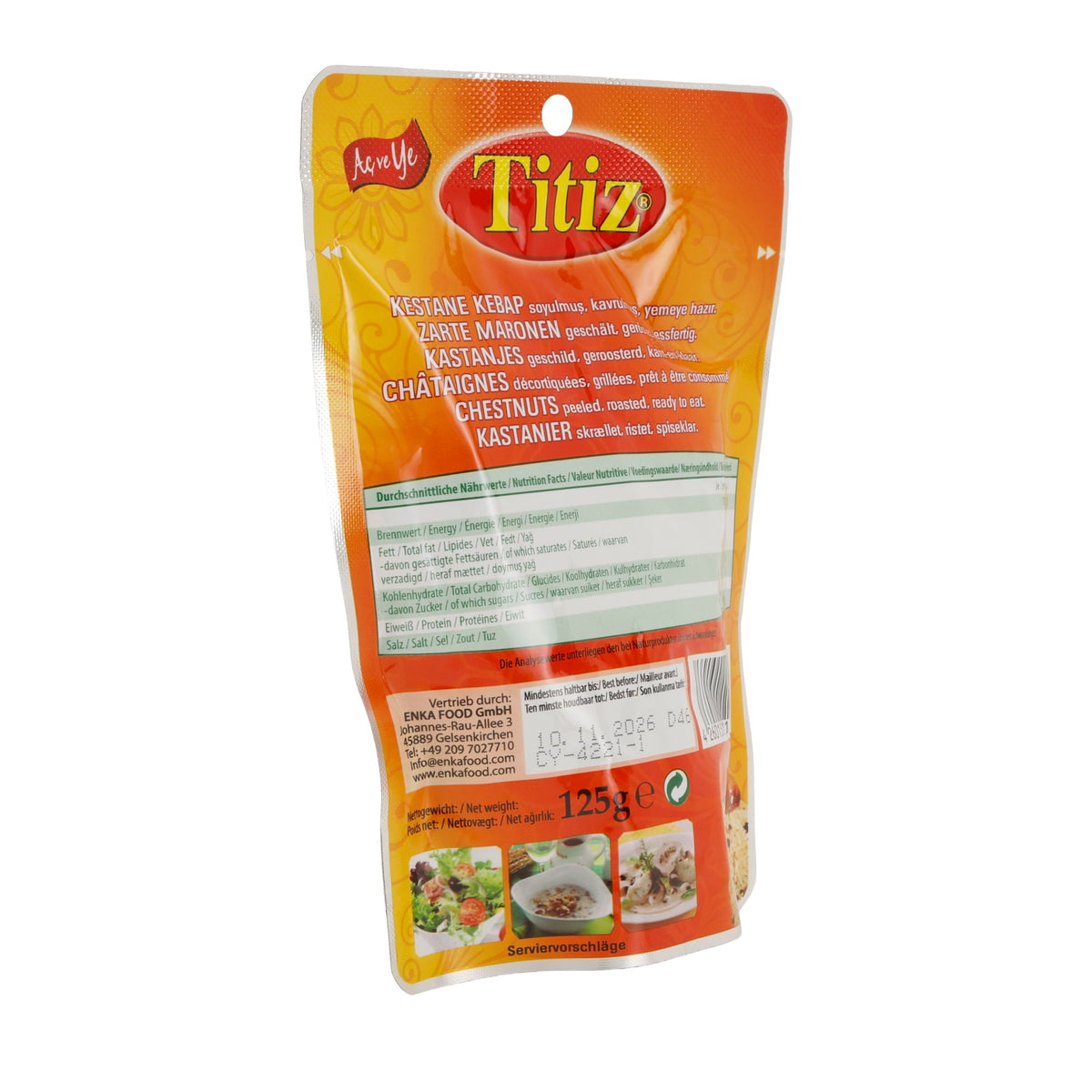 Titiz | Kestane Kebap – Zarte Maronen | geschält, geröstet & essfertig | 125 g