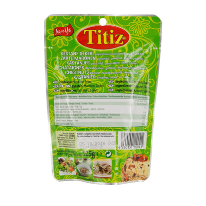 Titiz | Kestane Şekeri – Zarte Maronen | geschält, geröstet & leicht gesüßt | 125 g