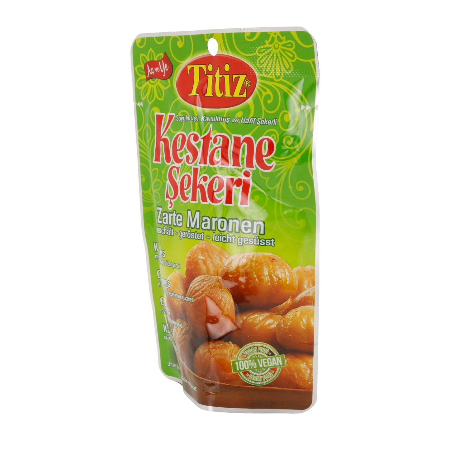 Titiz | Kestane Şekeri – Zarte Maronen | geschält, geröstet & leicht gesüßt | 125 g