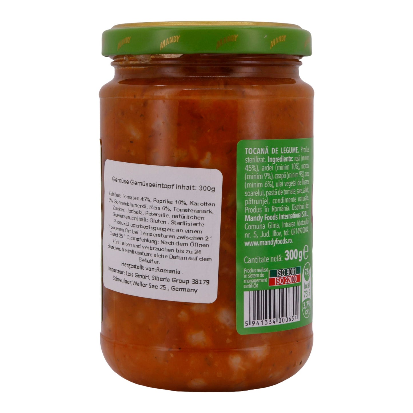 Tocană de Legume Mandy Foods | Eintopf | Traditioneller Gemüseeintopf aus Rumänien | 300 g