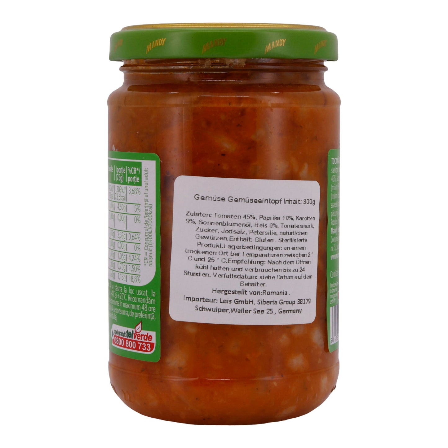 Tocană de Legume Mandy Foods | Eintopf | Traditioneller Gemüseeintopf aus Rumänien | 300 g