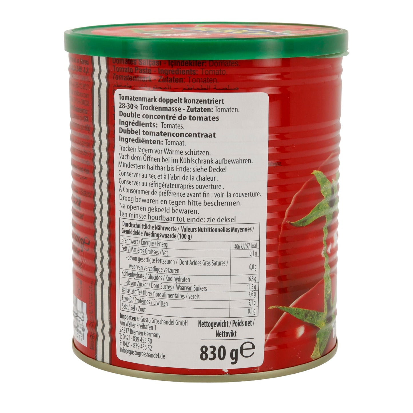 Tomaten-Paste Burcu | Tomtatenmark mit mind. 28% | 830 g