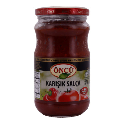 Tomaten- und Paprikamark Öncü | Karışık Salça | Mischung | 370 g – Für die Zubereitung von Saucen und mehr