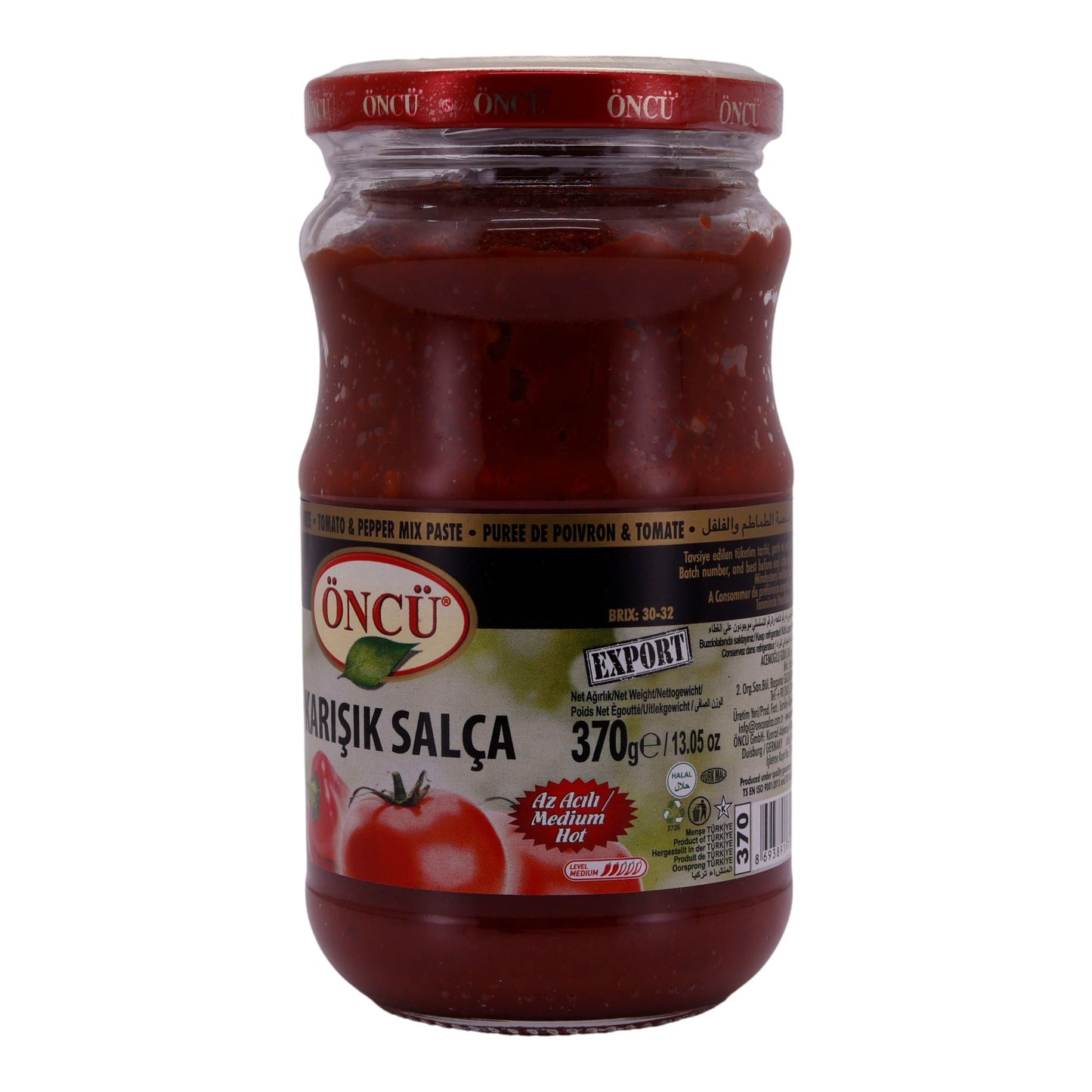 Tomaten- und Paprikamark Öncü | Karışık Salça | Mischung | 370 g – Für die Zubereitung von Saucen und mehr