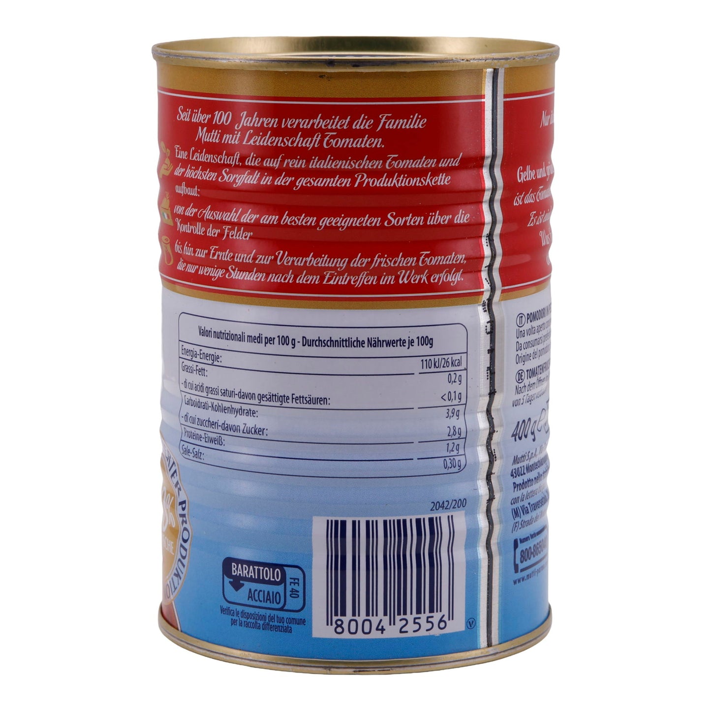 Tomatenfruchtfleisch Mutti | Polpa Feinstes Tomatenfruchtfleisch | Frische italienische Tomaten in bester Form | 400 g