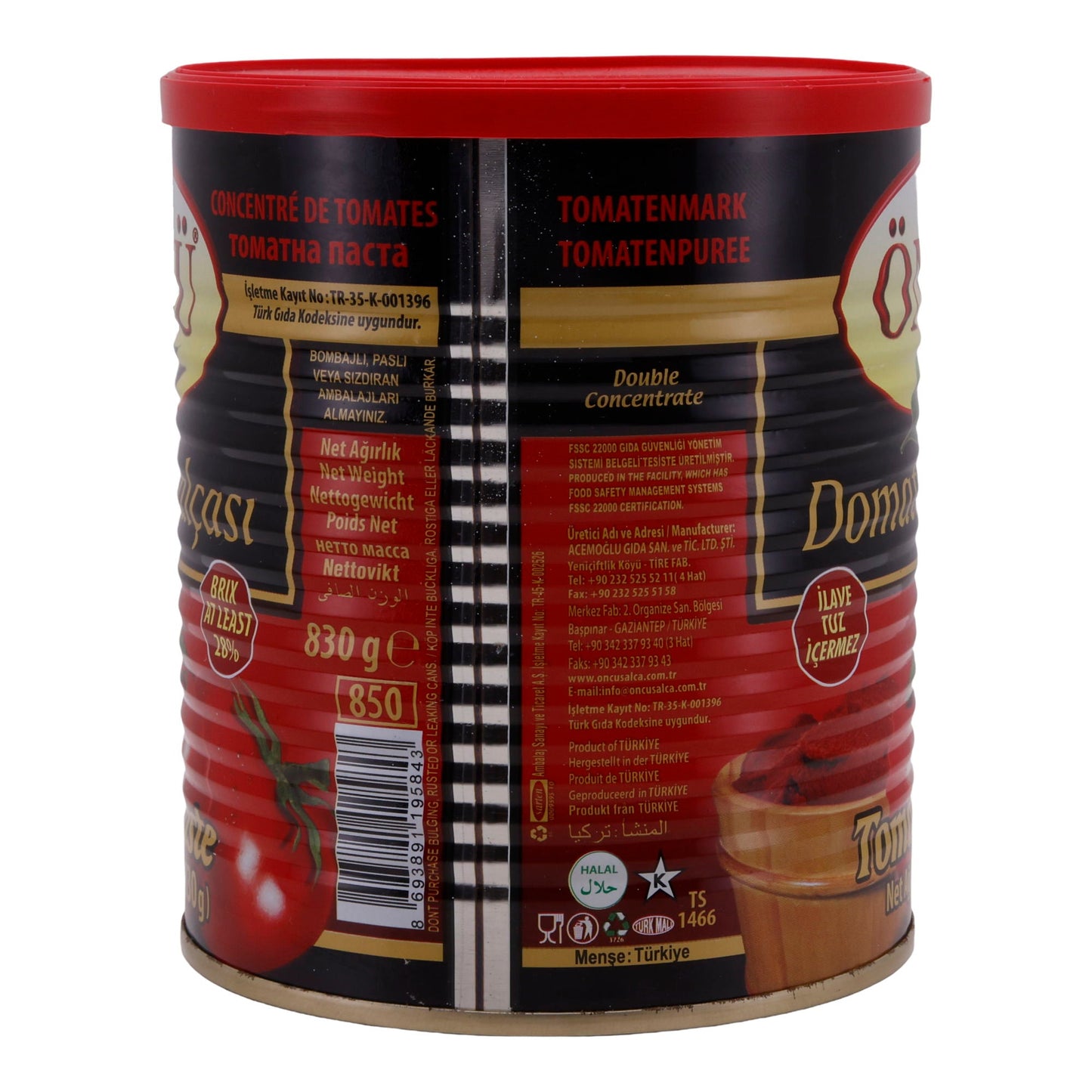 Tomatenmark Öncü | Tomatenpaste | Hochwertig, aus der Türkei | 830 g Dose