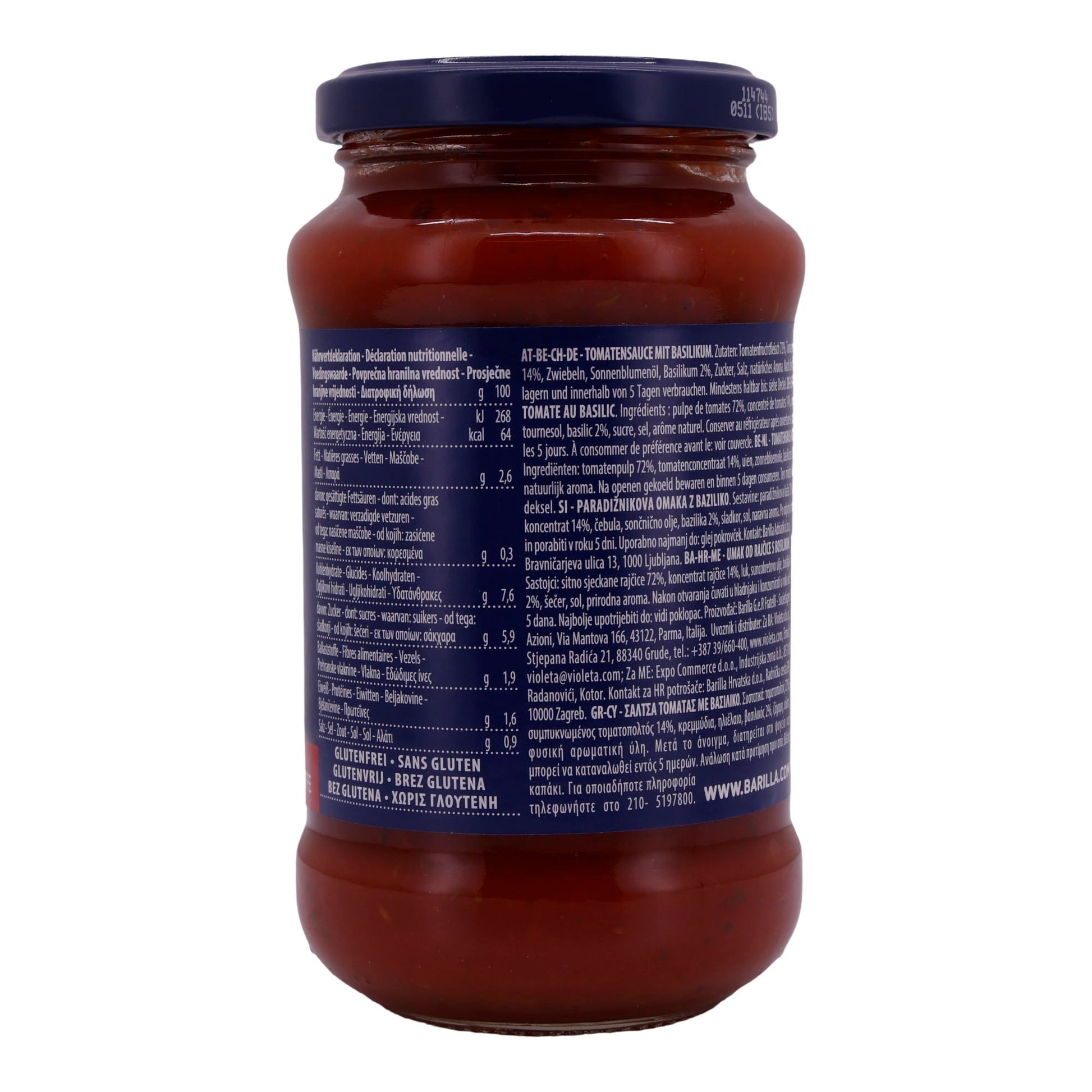 Tomatensauce Barilla | Mit Basilikum | 100 % italienische Tomaten | 400g - Taste Your World