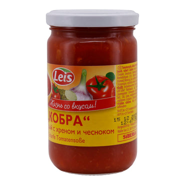 Tomatensoße Leis | Kobra | Scharf, mit Meerrettich & Knoblauch | 280 ml - Taste Your World