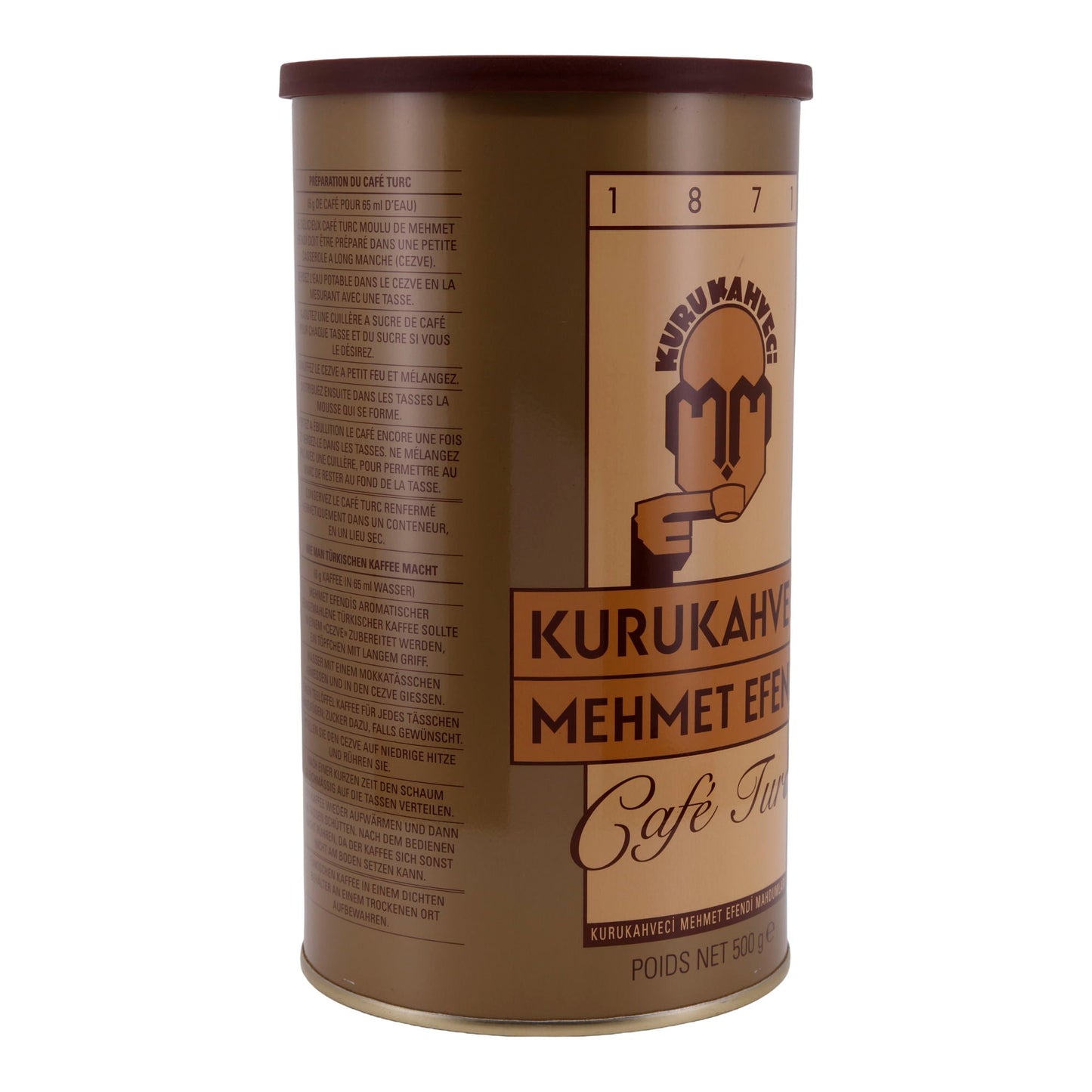 Türkischer Kaffee Kurukahveci Mehmet Efendi | Mokka | Traditionelle Qualität & intensives Aroma | 500 g Packung