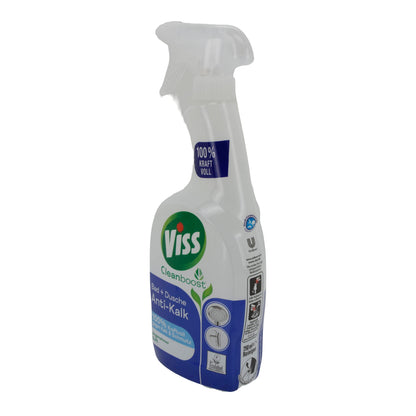Viss Cleanboost Bad + Dusche Anti-Kalk | Kalkreiniger für Dusche, Bad & Armaturen | 750 ml | Kraftvoll & schonend | Mit EU Ecolabel