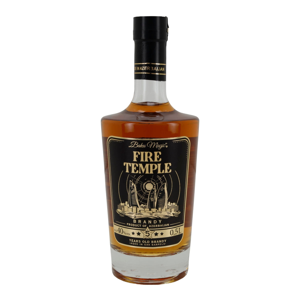 VSOP Brandy aus Aserbaidschan Baku Magic Fire Temple | Alkohol | 1 l Flasche