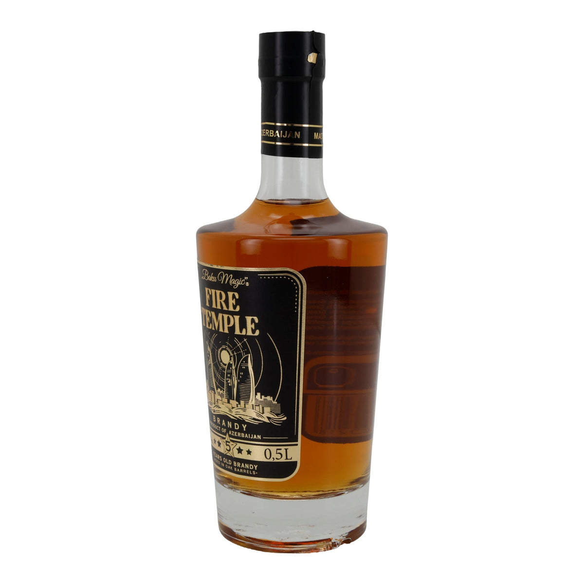VSOP Brandy aus Aserbaidschan Baku Magic Fire Temple | Alkohol | 1 l Flasche Baku Magic