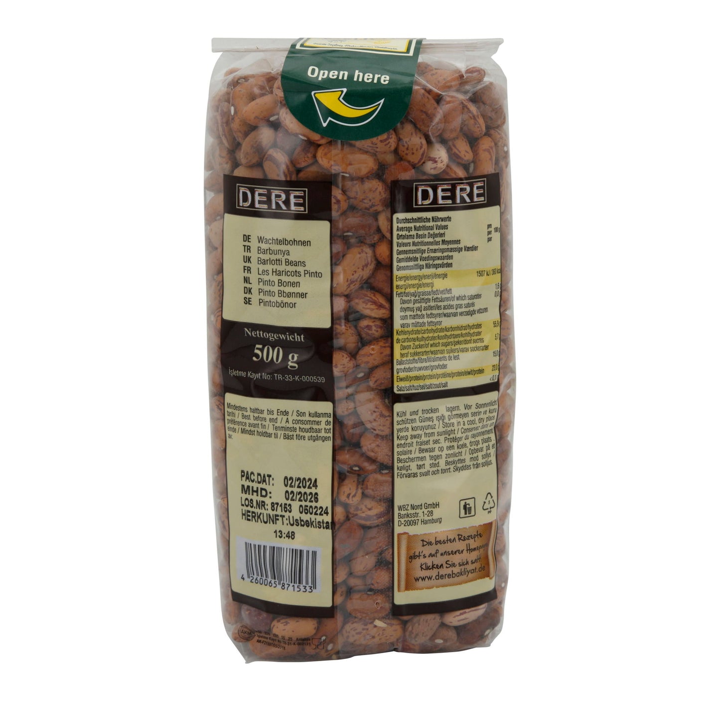 Wachtelbohnen Dere | Hülsenfrucht | Barbunya | 500g